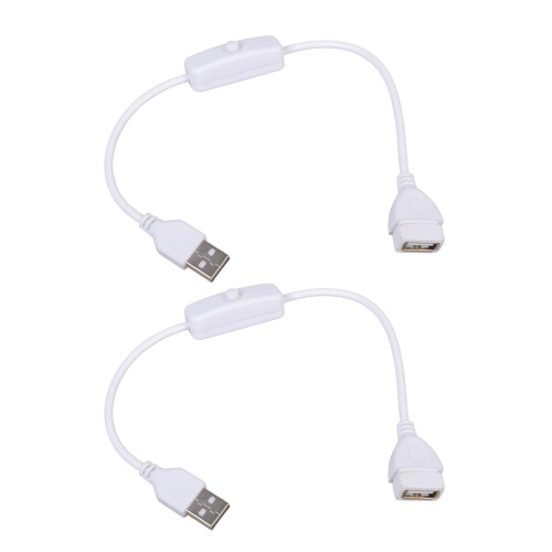 Rallonge USB robuste intégrée au commutateur de puissance-Blanc