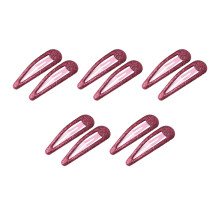 10pcs Glitter Baby Hair Clips Lightweight Alloy-Fuchsia
