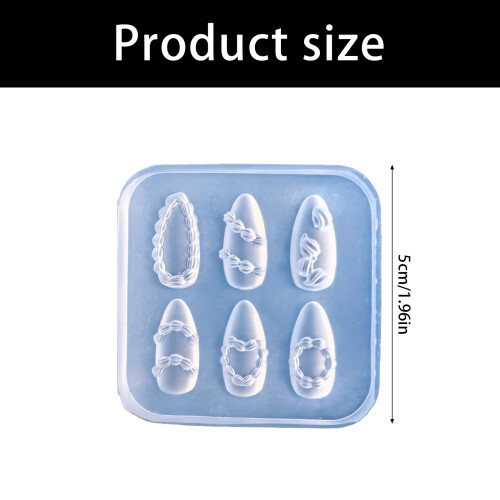 Modèle d'ongle en Silicone pour conception d'ongles français 2