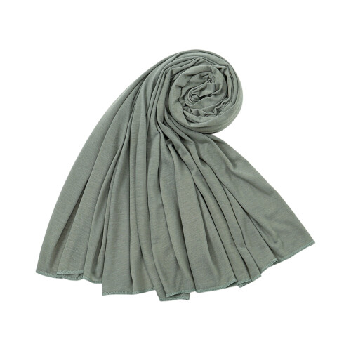 Cachecol longo feminino em tecido moletom turquesa liso 2
