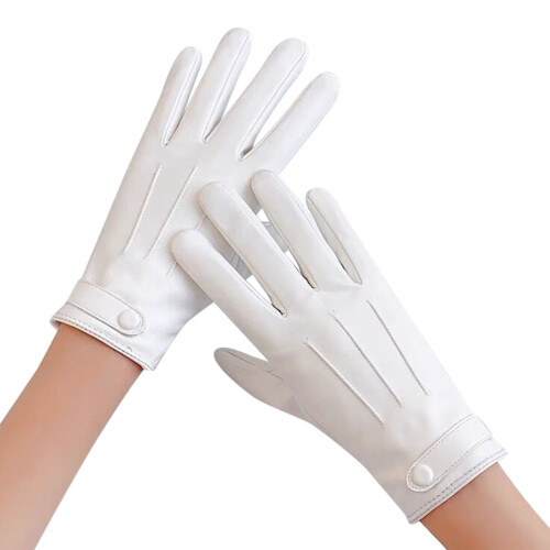 Women's Lambskin Leather Touchscreen Gloves with Bow 1