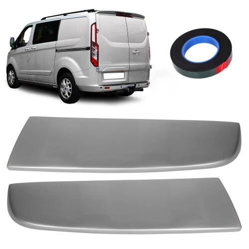 Rear Spoiler Barn Door Painted Moondust Silver for Ford Transit Custom 2013-2024 1