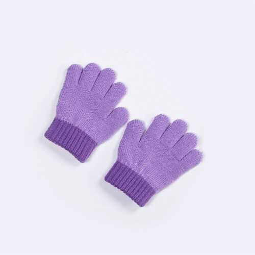 Barns vinterhandskar med ullfoder, lila, 3–5 år 1