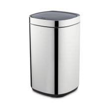 Swan 30L Touch Bin with Removable Retainer Ring, Simple Touch Lid System, Stainless Steel with Fingerprint Proof Finish, SWKA4402SS
