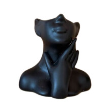 Female Form Head Bust Vases,Head Vases for Home Decors-Black
