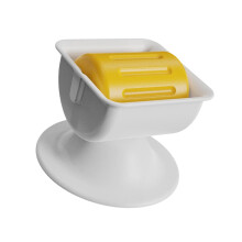 Slow Feeder Lick Pad Feeding Bowl For Dog Cats With-White
