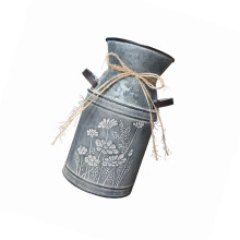 Shabby Metal Flower Vase Farmhouse Decors Antique Milk Can