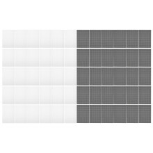 Panneau de grille en plastique noir et blanc, feuilles de toile