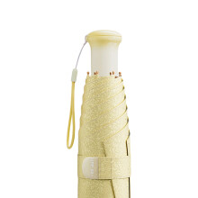 Parapluie compact à haute densité, pare-soleil en tissu-Jaune