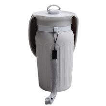 Foldable Pet Travel Water Bottle With Foldable Bowl Soft-Gray