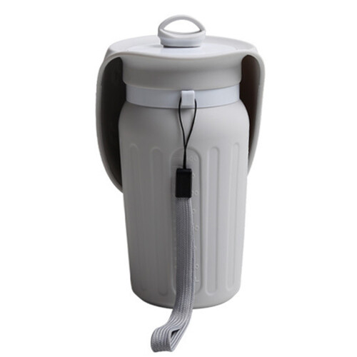 Foldable Pet Travel Water Bottle With Foldable Bowl Soft-Gray