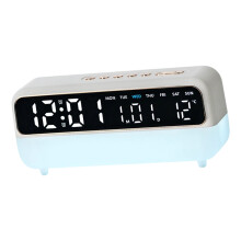 Wecker für Schlafzimmer, LED-Digitaluhren,-Weiß