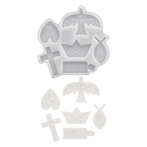 Sturdy White Silicone Heart Mould Designs For Easy Candle Making