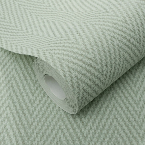Green Textured Geometric Wallpaper Free Match Vinyl