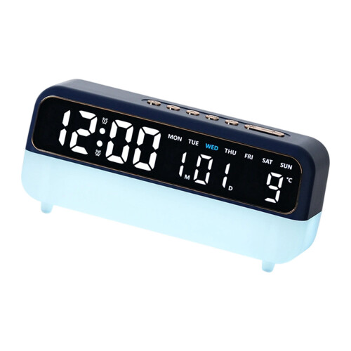 Alarm Clocks for Bedroom Digital Desk Clock for-Deep Blue