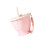 Portable Silicone Collapsing Cup With Straw-strawberry powder 1