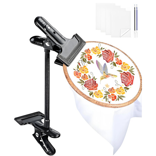 Metal Embroidery Holder With Rotating Base And Convenient-Black