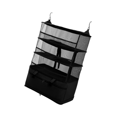 Compact Wall Mount Clothes Organizers With Dustproof-L Black
