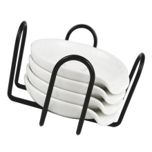 Ceramic Spoon Rest And Pot Clip Organiser Set For Neat Household
