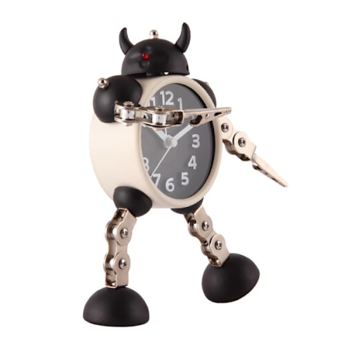 Wecker kompatibel mit Kindern, Jungen, Roboterwecker, analoger Wecker
