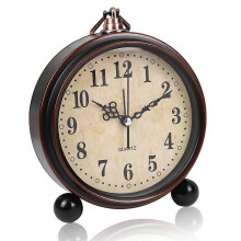 Retro alarm clock analog without ticking, vintage alarm clock, silent, battery operated, easy to use