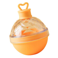 Cute Bulb Design Heart Ice Cubes Maker Easy Releases-Orange