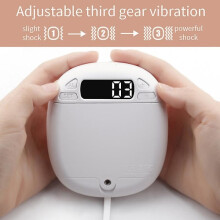 Multifunctional Vibrating Alarm Clock - Rechargeable Bed Vibrator Under Pillow White