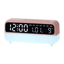 Réveil pour chambre à coucher, horloge numérique, réveil-Rose