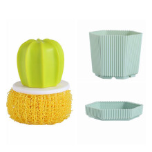 Kitchen Scrub Brush with Cactus Design For Pots Pans-D