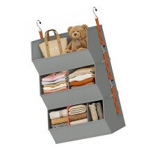 Expandable Hanging closet System constructed With Sturdy-Gray