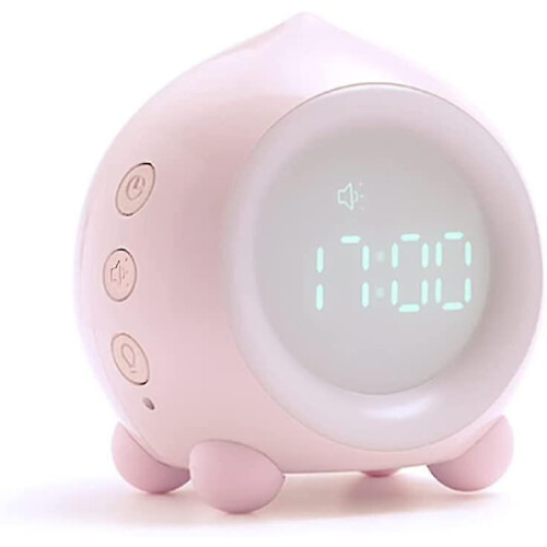 Children's alarm clock, wake-up light, digital clock, nap timer, snooze function