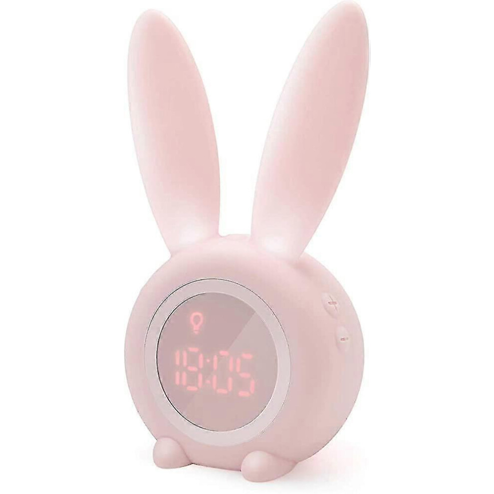 Children Alarm Clock, Acsergery Cute Rabbit Clock Lamp Children Alarm Clock Creative Bedside Lamp Gift