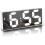 White - Digital Alarm Clock, 67" LED Mirror Digital Bedside Clock 1