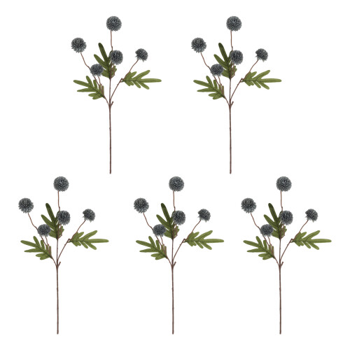 Wunderschöne 5-köpfige künstliche Seidenblume in-dunkelblau