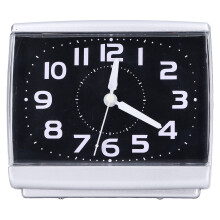 Square Silent Alarm Clock Simple Style Desk Clock Student Room Office Home Decor Black