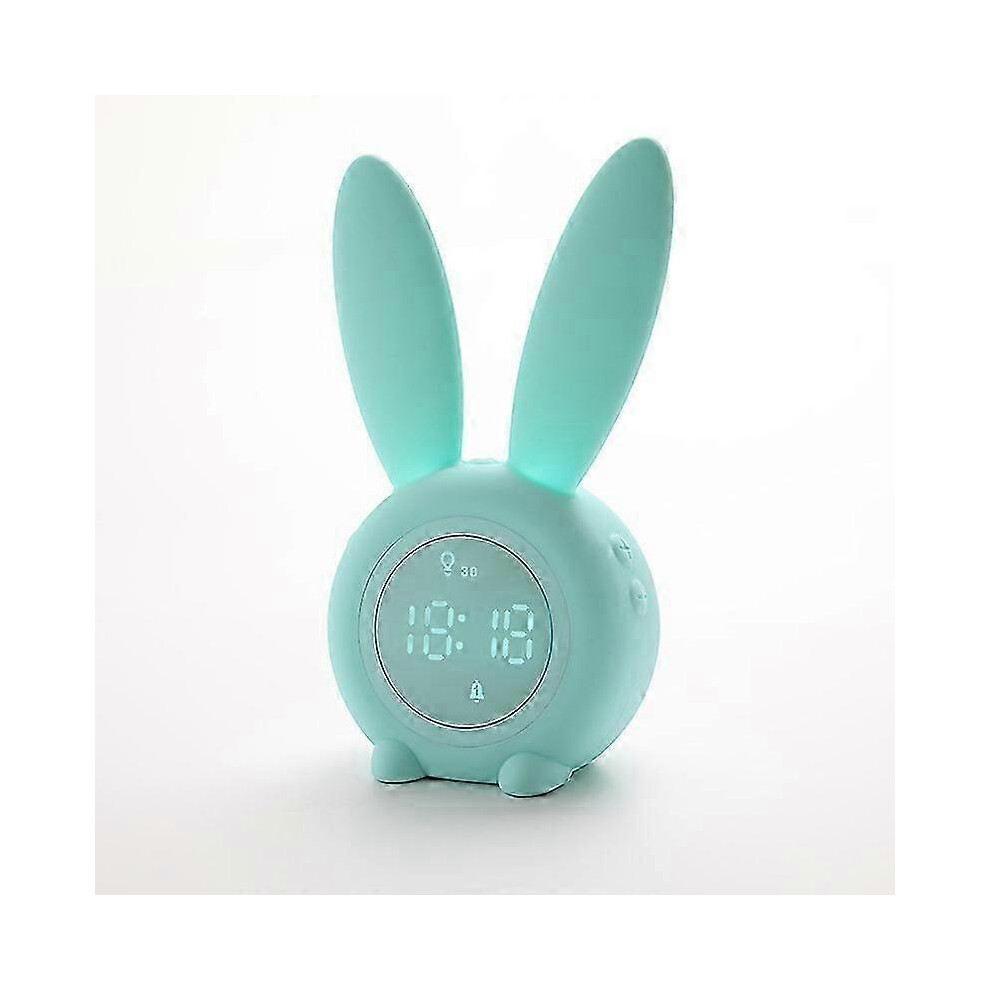 Alarm Clock with Night Light Touch Control Function Rechargeable Green_Green
