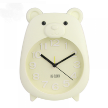 SAYTAY Children's Clock, Cartoon Alarm Clock Small Bear Alarm Clock, Student Children Home Decor Table Clock (Yellow)
