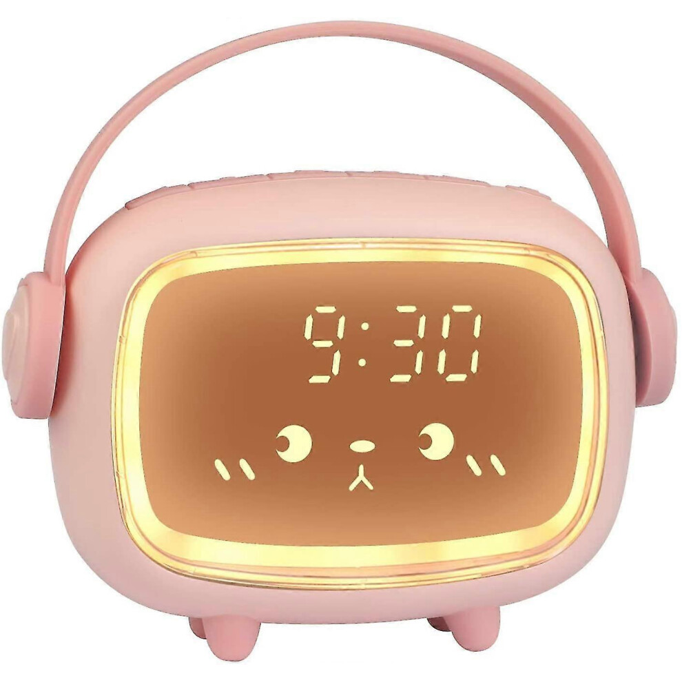 Alarm Clock Children Digital Children's Alarm Clock compatible Girls Boys_pink
