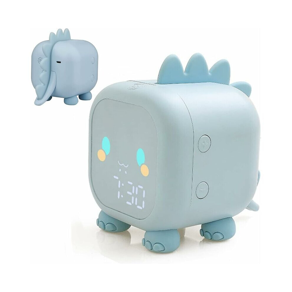 Led Digital Alarm Clock Compatible Kids With Night Dinosaur Design, 2 Alarms, Adjustable Volume, Snooze, Usb Charging - Compatible With Philips Light