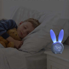 Sveglia per bambini compatibile con Kids, sveglie compatibili con camerette da bambina, luce notturna compatibile con Kids, controllo touch - Rosa_Bl