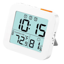 Digital Alarm Clock, Lightweight Travel Clock, Portable Clock White