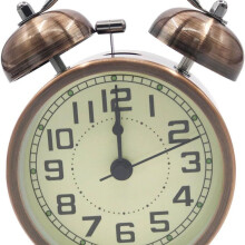 Quiet retro analog alarm clock compatible the bedside table, does not tick KLB