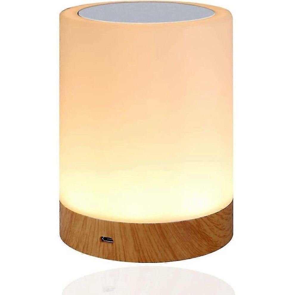 Led Bedside Lamp, Dimmable Atmosphere Table Lamp Compatible Bedroom Living Room, 16 Colors Portable Night Light With Warm White Light 6902344779236