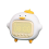 (White) Hugging duck alarm clock night light with time children's char 1