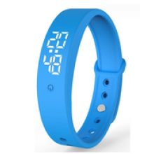 Vibrating Reminder Clock - Rechargeable Vibration Alarm Silent Alarm Clock Measures Body Temperature Waterproof_blue