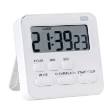 Timer Cooking Kitchen Sports Study Alarm Clock_White