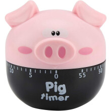 Cute Cartoon Pig Kitchen Timer, Mechanical Timers Counter, compatible Cooking Timing Tool Alarm Clock, Portable Alarm Clock Kitchen Cooking Tool