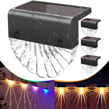 Solar lamp compatible outdoor use, LED outdoor wall lamp, 4-pack Warm,