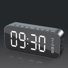 Multifunctional Stereo Bluetooth Compatible Speaker With Alarm Clock, Time Display and FM Radio compatible Home Office