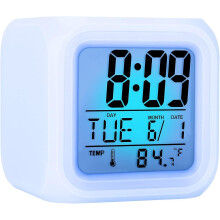 Kids Alarm Clock, Digital Alarm Clocks With Snooze, 7 Color Night Light, Alarm Clock compatible Kids, Digital Alarm Clock compatible Room Decor